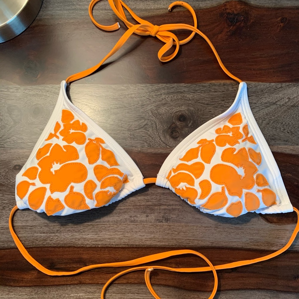 Floral Triangle Bikini Top
